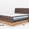 Postel boxspring s úložným prostorem KARISSA dub masiv