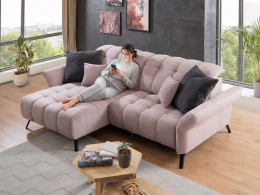 Malá prošívaná rohová sedací souprava COAST 3