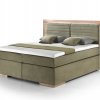 Postel boxspring včetně LED osvětlení MARCEL dub masiv