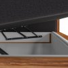 Postel boxspring s úložným prostorem a LED osvětlením MAESTRO dub masiv