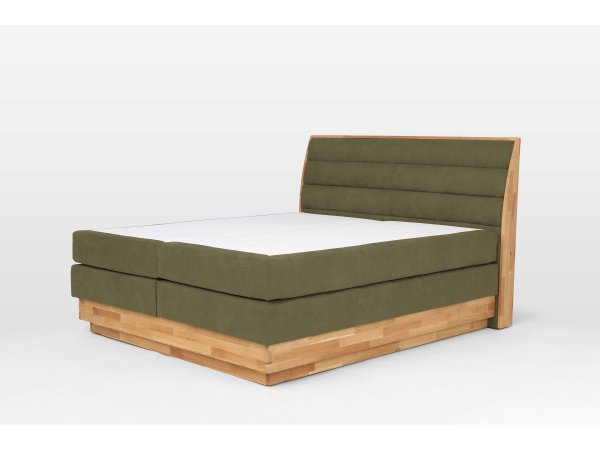 Postel boxspring s úložným prostorem KARISSA dub masiv
