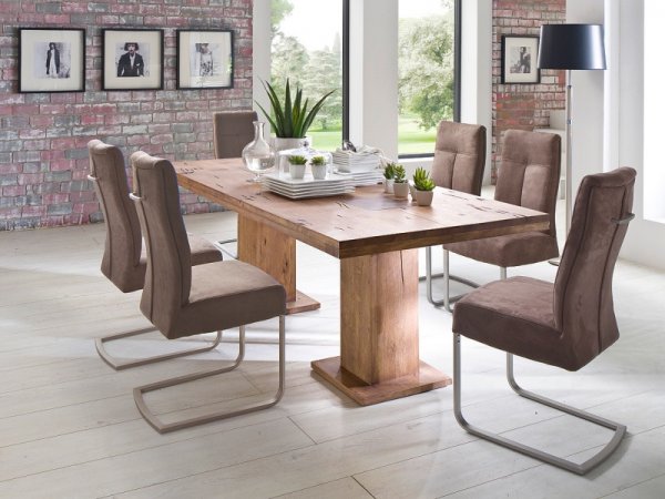 Jídelní stůl MANCHESTER tmavý dub masiv -bassano