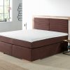 Postel boxspring včetně LED osvětlení MARCEL dub masiv