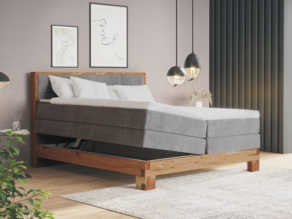 Postel boxspring s úložným prostorem MAESTRO 4 dub masiv