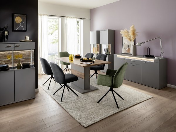 Jídelní otočná židle PEMBA antracyt