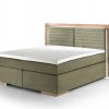 Postel boxspring včetně LED osvětlení MARCEL dub masiv