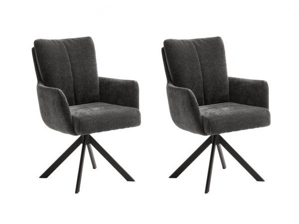 Jídelní otočná židle MALIA S s područkami antracit