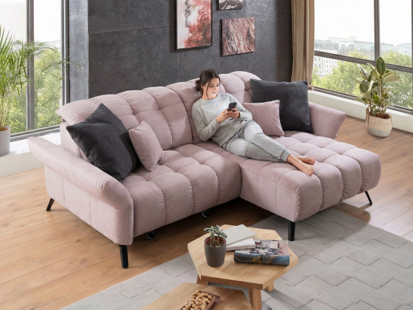 Malá prošívaná rohová sedací souprava COAST 3