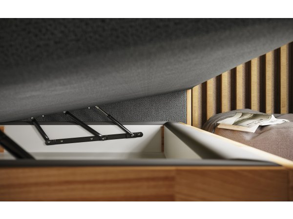 Postel boxspring s úložným prostorem KARISSA 2 dub masiv