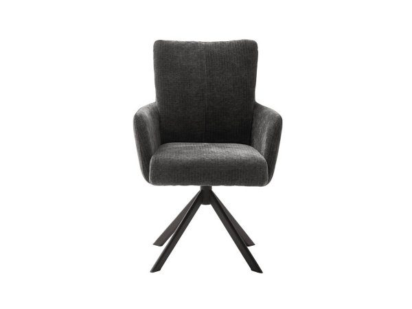 Jídelní otočná židle MALIA S s područkami antracit