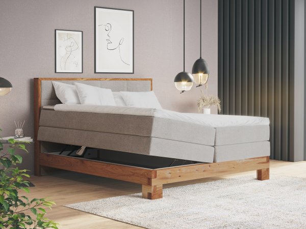 Postel boxspring s úložným prostorem MAESTRO 3 dub masiv