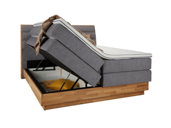 Postel boxspring s úložným prostorem KARISSA 2 dub masiv