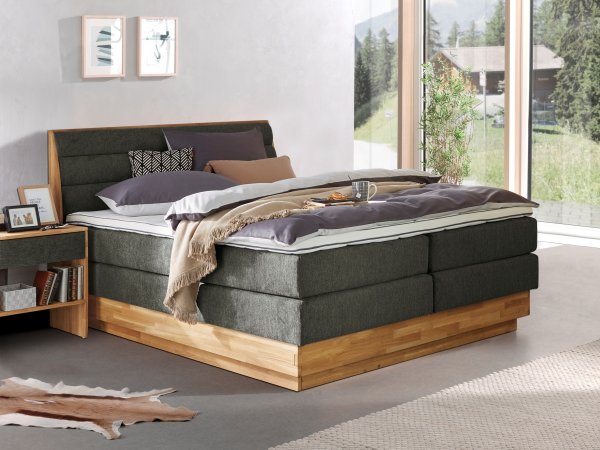 Postel boxspring s úložným prostorem KARISSA 5 dub masiv