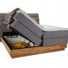 Postel boxspring s úložným prostorem KARISSA dub masiv