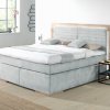 Postel boxspring včetně LED osvětlení MARCEL dub masiv