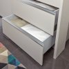 Šatní skříň MALIBU bílé sklo/dub Truffel