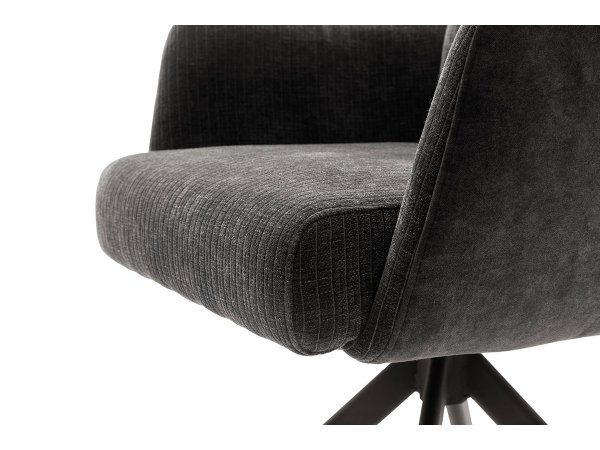 Jídelní otočná židle MALIA E s područkami olive