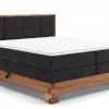 Postel boxspring s úložným prostorem a LED osvětlením MAESTRO dub masiv
