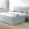 Postel boxspring včetně LED osvětlení MARCEL dub masiv