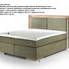 Postel boxspring včetně LED osvětlení MARCEL dub masiv