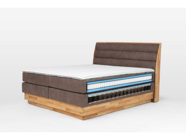 Postel boxspring s úložným prostorem KARISSA 3 dub masiv
