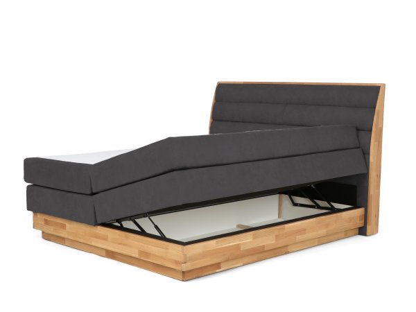 Postel boxspring s úložným prostorem KARISSA 7 dub masiv