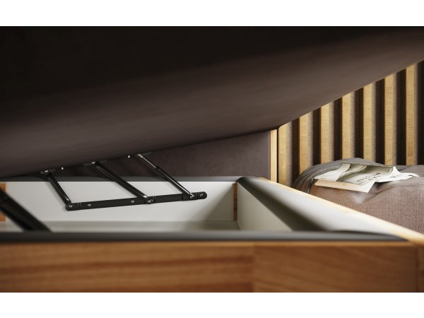 Postel boxspring s úložným prostorem KARISSA 3 dub masiv