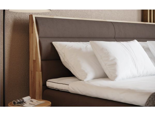 Postel boxspring s úložným prostorem KARISSA 3 dub masiv