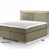 Postel boxspring včetně LED osvětlení MARCEL dub masiv