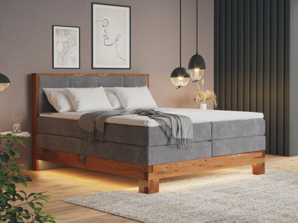 Postel boxspring s úložným prostorem MAESTRO 4 dub masiv