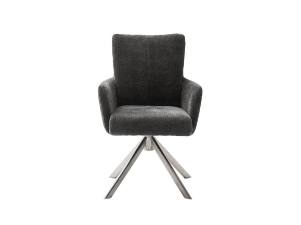 Jídelní otočná židle MALIA E s područkami antracit