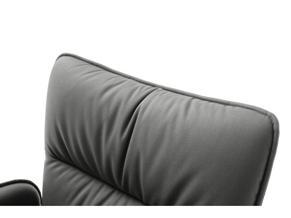 Jídelní otočná židle MARIN s područkami, antracitová