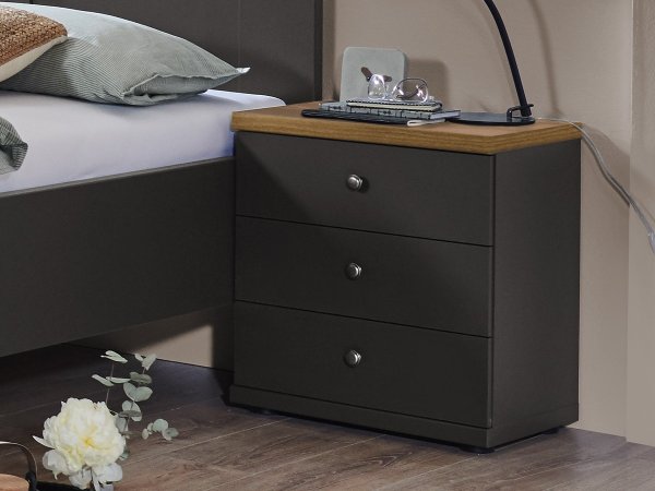 Ložnicová sestava MARLOW grafit/dub bianco