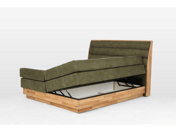 Postel boxspring s úložným prostorem KARISSA dub masiv