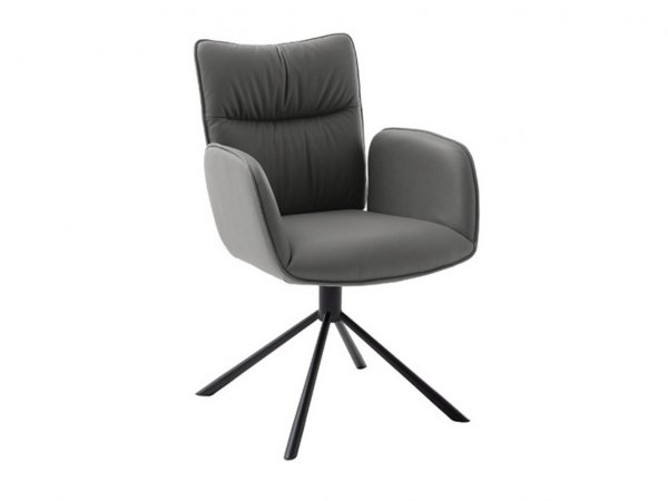 Jídelní otočná židle MARIN s područkami, antracitová