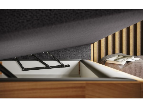 Postel boxspring s úložným prostorem KARISSA 5 dub masiv