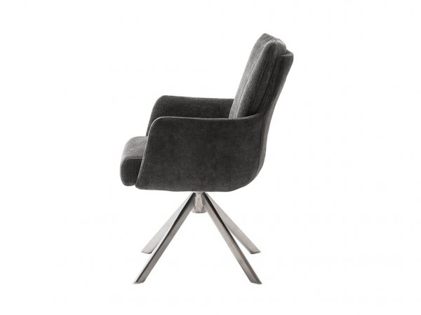 Jídelní otočná židle MALIA E s područkami antracit