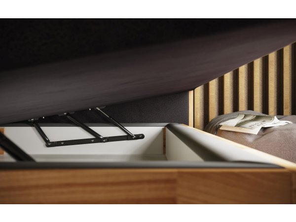 Postel boxspring s úložným prostorem KARISSA 2 dub masiv