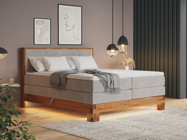 Postel boxspring s úložným prostorem MAESTRO 3 dub masiv