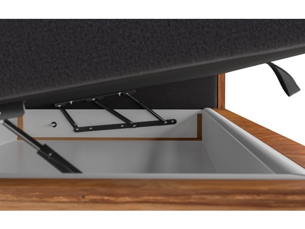 Postel boxspring s úložným prostorem a LED osvětlením MAESTRO dub masiv