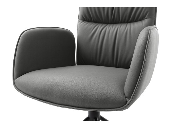 Jídelní otočná židle MARIN s područkami, antracitová