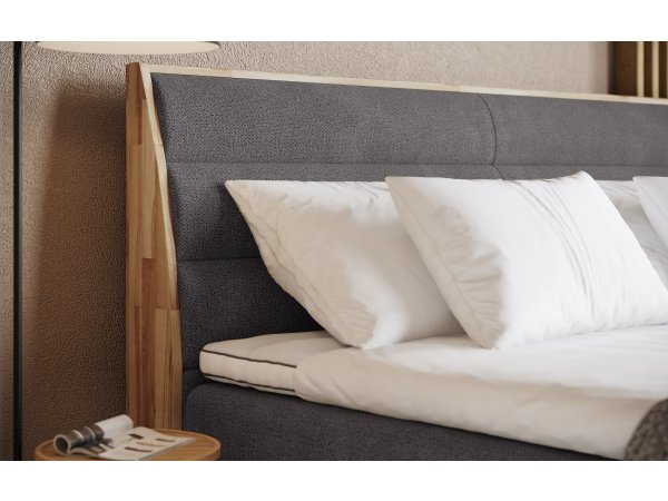 Postel boxspring s úložným prostorem KARISSA 5 dub masiv