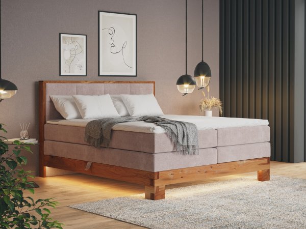 Postel boxspring s úložným prostorem MAESTRO 2 dub masiv