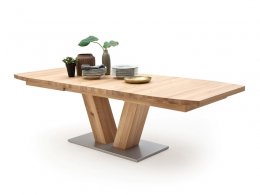 Rozkládací jídelní stůl z masivu MANAGUA B dub bělený