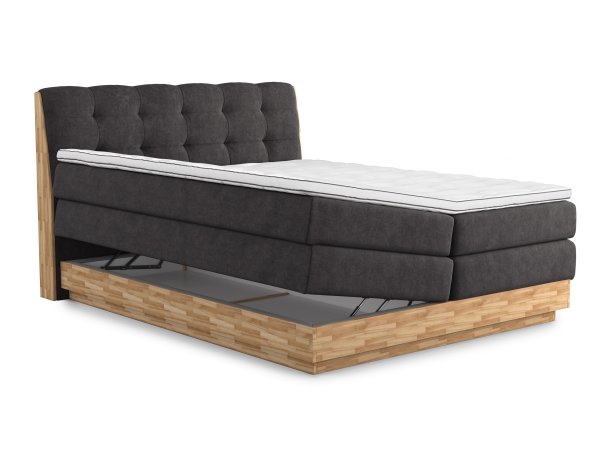 Postel boxspring s úložným prostorem MELISSA dub masiv