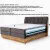 Postel boxspring s úložným prostorem a LED osvětlením MELISSA dub masiv