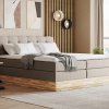Postel boxspring s úložným prostorem a LED osvětlením MELISSA dub masiv