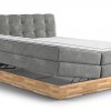 Postel boxspring s úložným prostorem a LED osvětlením MELISSA dub masiv
