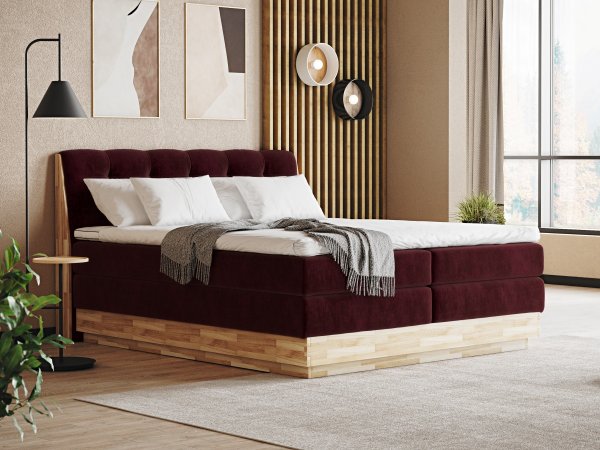 Postel boxspring s úložným prostorem MELISSA dub masiv
