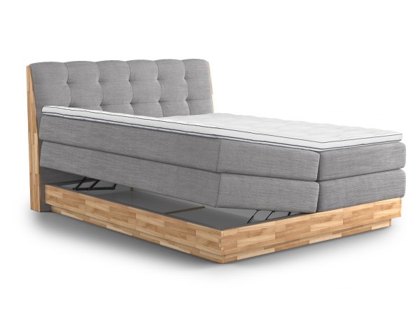 Postel boxspring s úložným prostorem MELISSA 2 dub masiv
